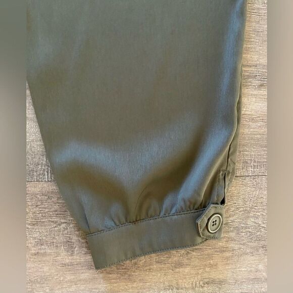 Max Studio women’s size large army green cargo ankle jogger pants - Picture 7 of 9